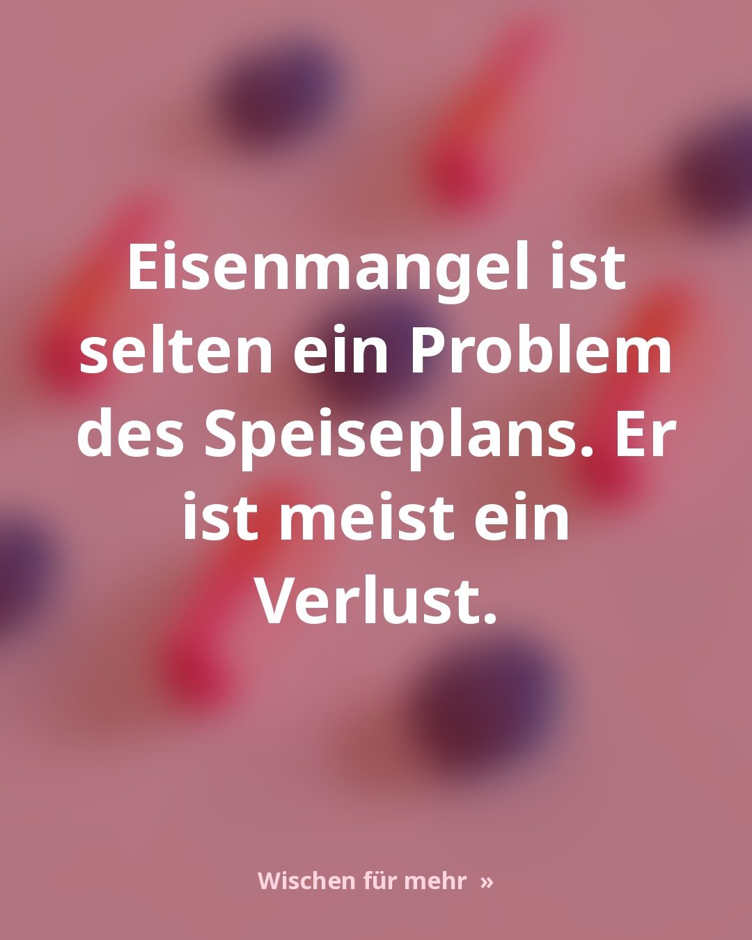 Eisenmangel: Warum Schwindel selten am Speiseplan liegt
