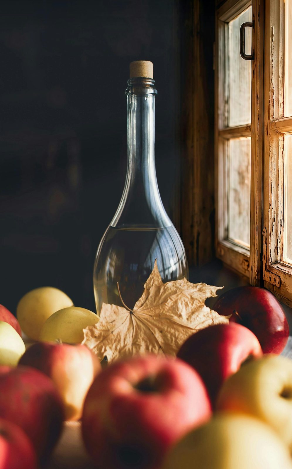 A small glass of apple cider vinegar diluted in water, the form used in blood sugar research