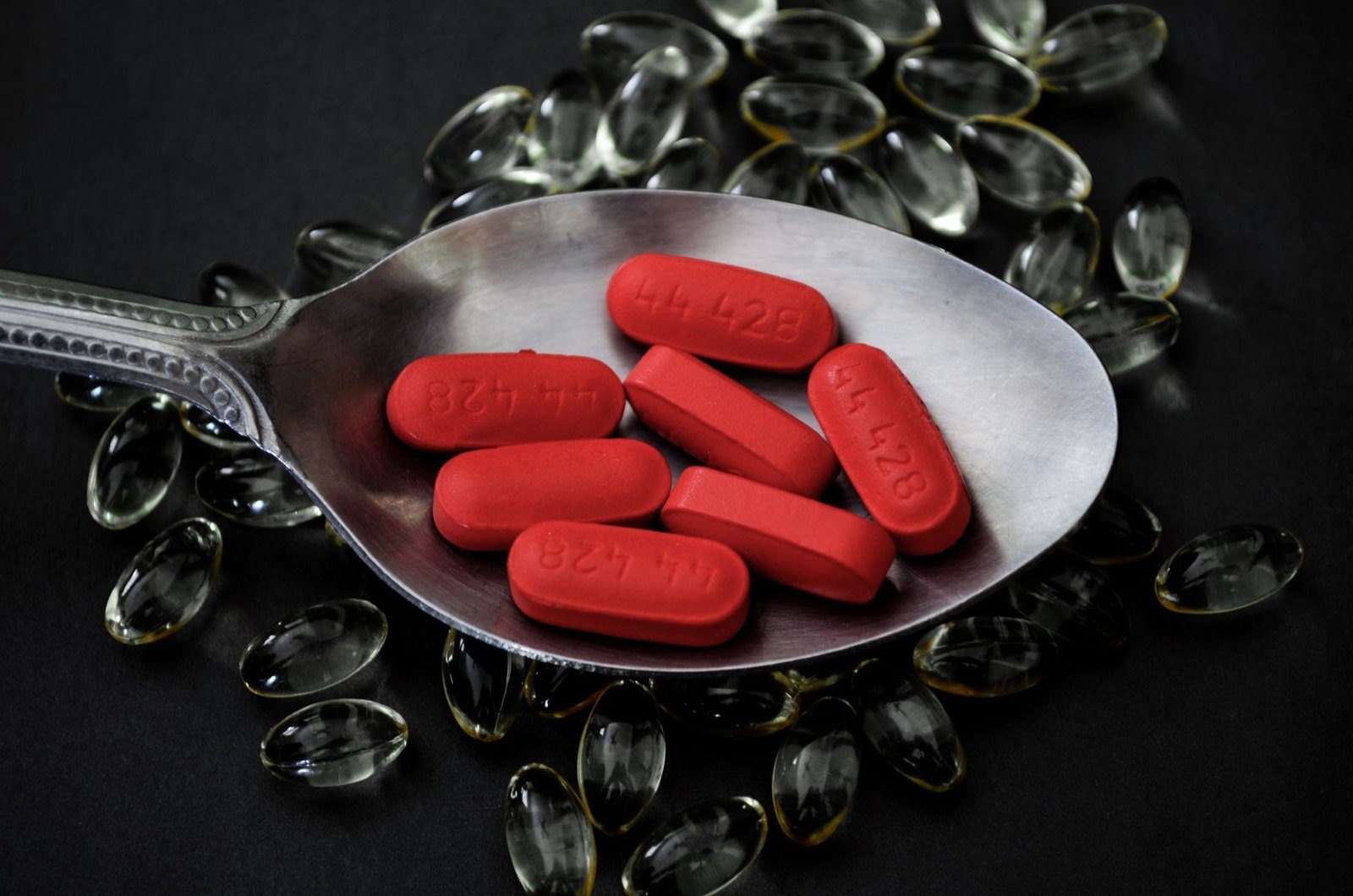 Assorted supplement capsules, a reminder that mega-dose vitamin A, E and selenium have been linked to hair shedding
