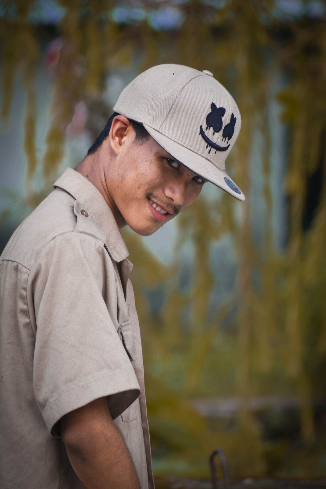 A cap worn for hours, holding warmth and sweat against the scalp