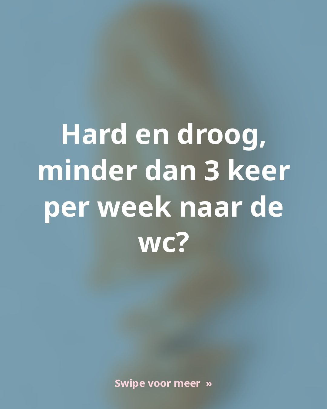 Moeilijk poepen komt zelden door trage darmen